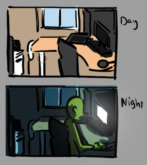 twitch offline/online sketch